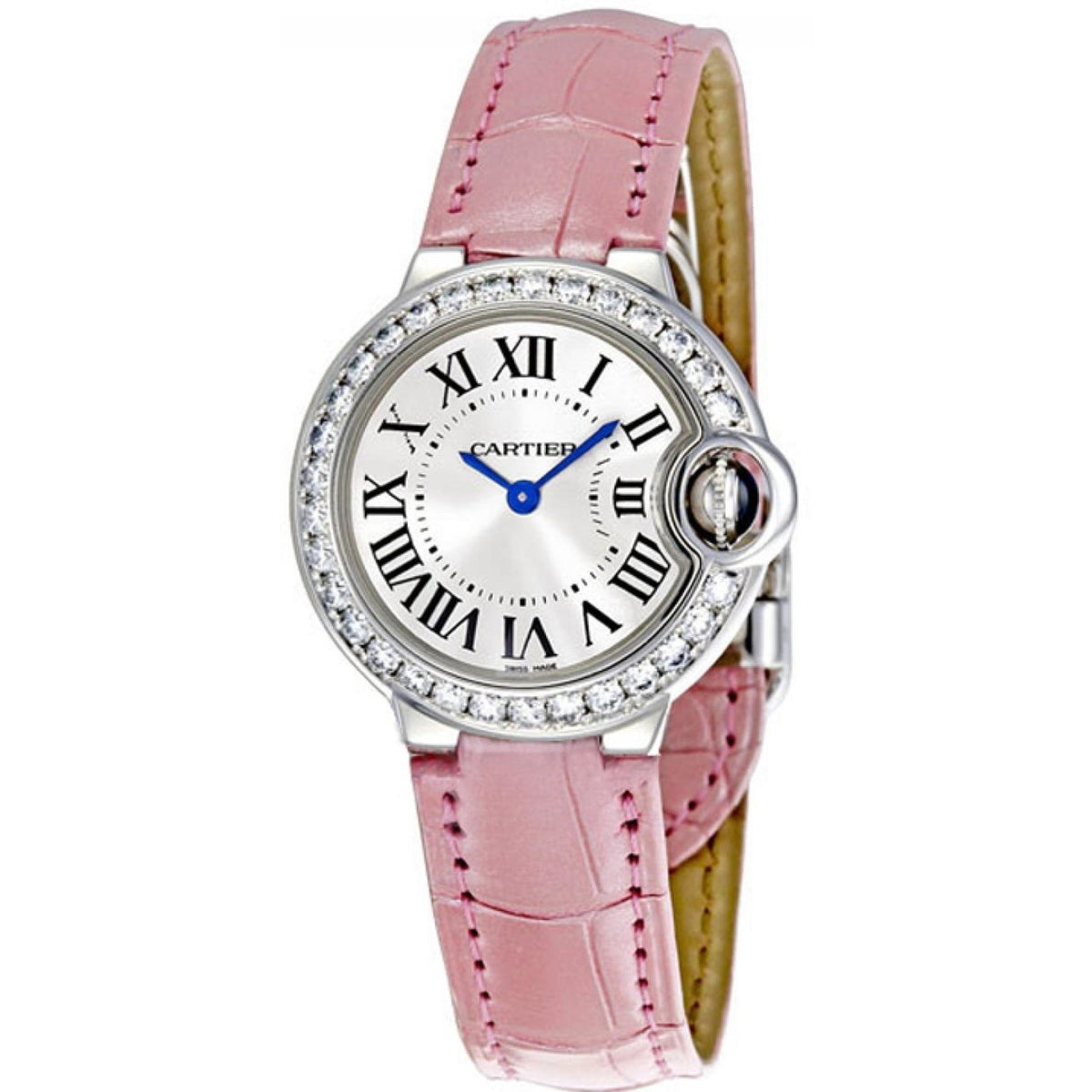 Cartier Women's WE900351 Ballon Bleu Pink Leather Watch