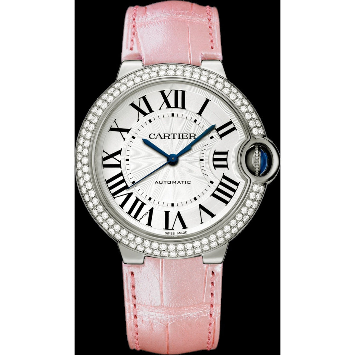 Cartier Women's WE900651 Ballon Bleu Pink Leather Watch