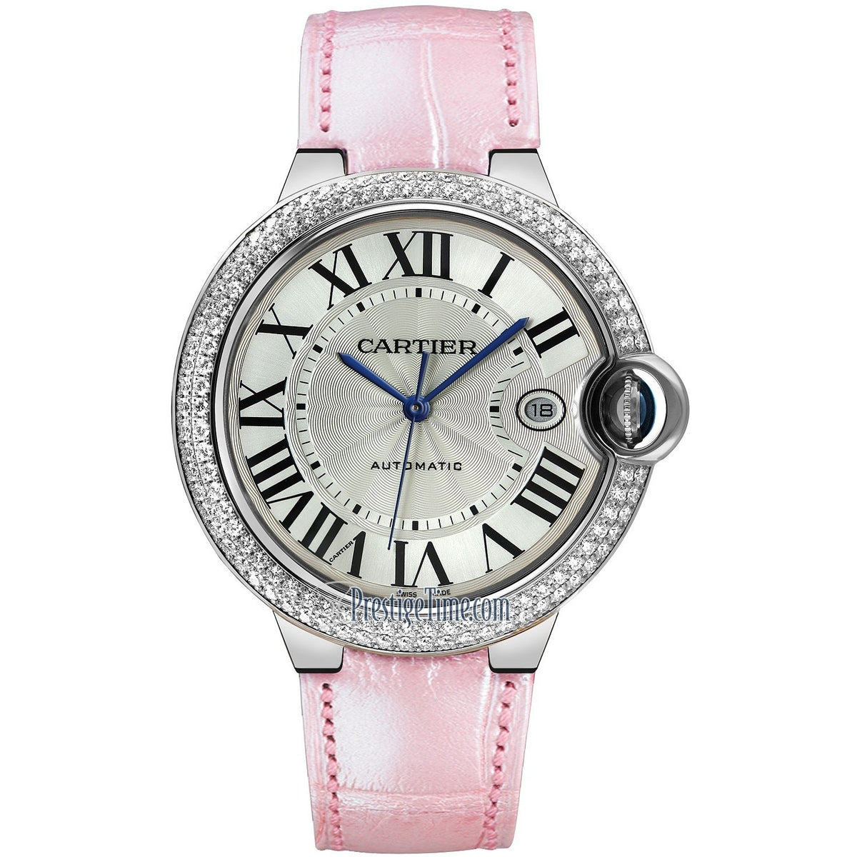 Cartier Men's WE900951 Ballon Bleu Pink Leather Watch