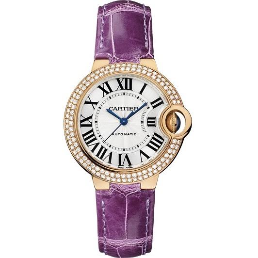 Cartier Women's WE902036 Ballon Bleu De Cartier Purple Leather Watch