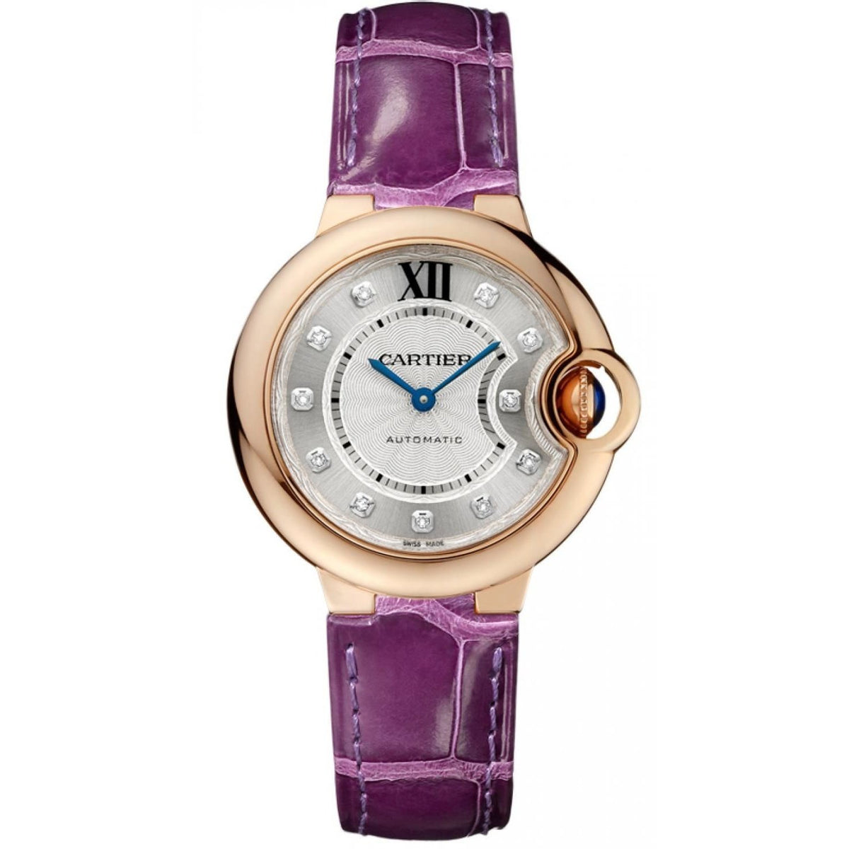 Cartier Women's WE902040 Ballon Bleu Purple Leather Watch
