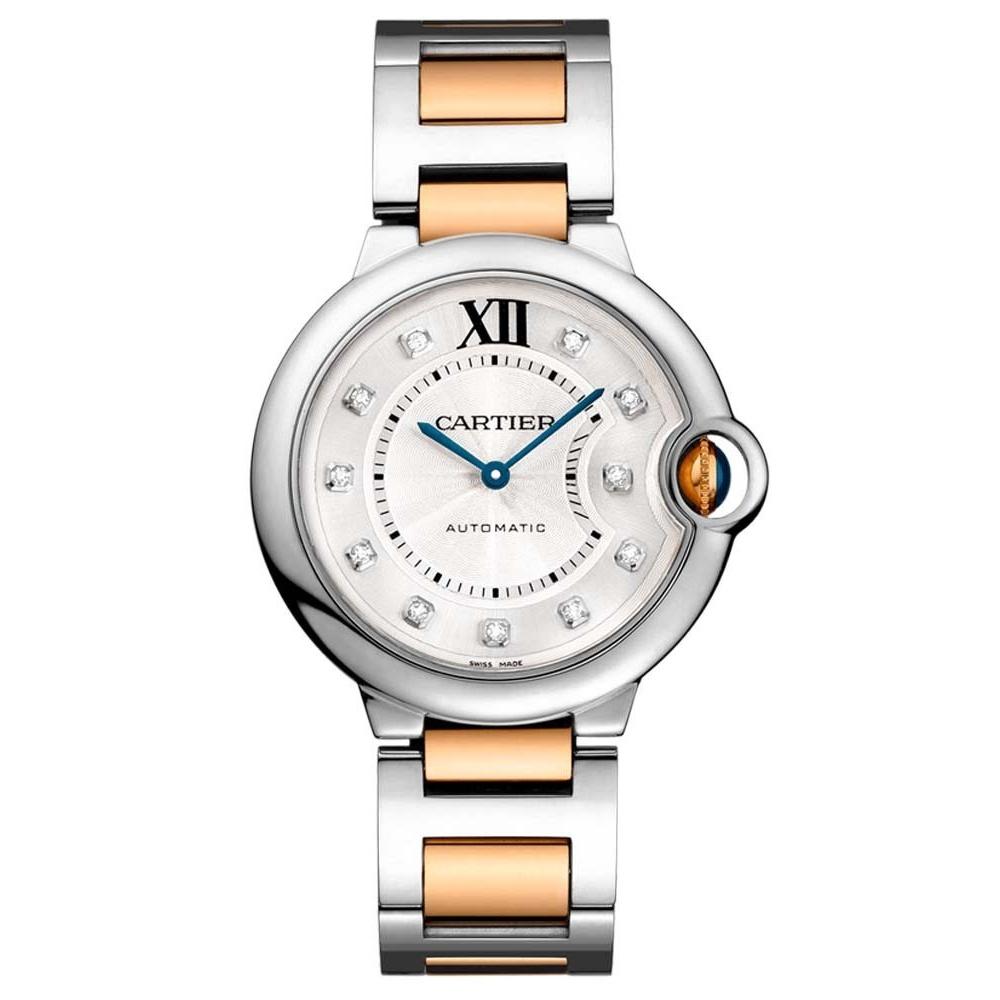 Cartier Women&#39;s WE902044 Ballon Bleu Diamonds Two-Tone Stainless Steel Watch