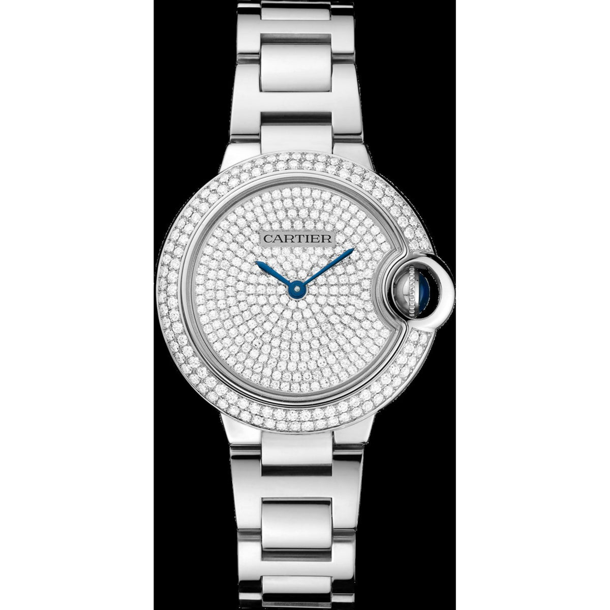 Cartier Women&#39;s WE902048 Ballon Bleu Diamonds Stainless Steel Watch
