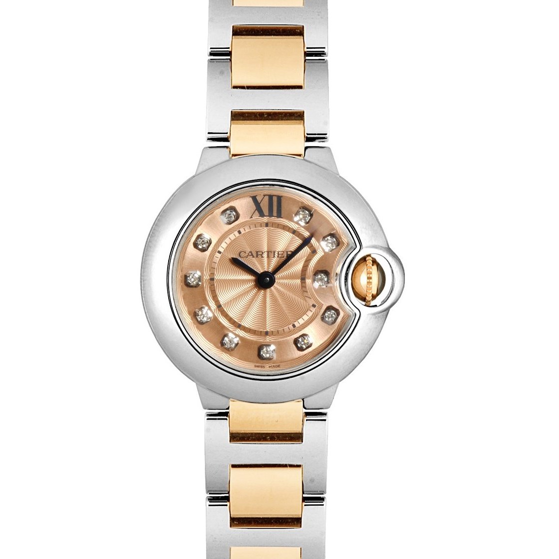 Cartier Women&#39;s WE902052 Ballon Bleu Diamonds Two-Tone Stainless Steel Watch