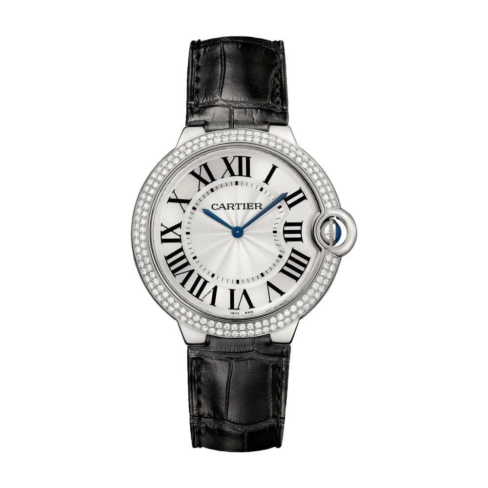 Cartier Men's WE902056 Ballon Bleu Black Leather Watch