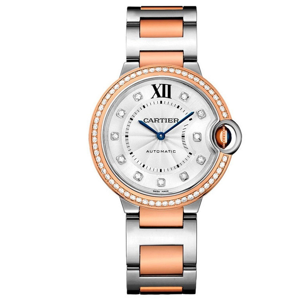 Cartier Women&#39;s WE902077 Ballon Bleu Diamonds Two-Tone Stainless Steel Watch