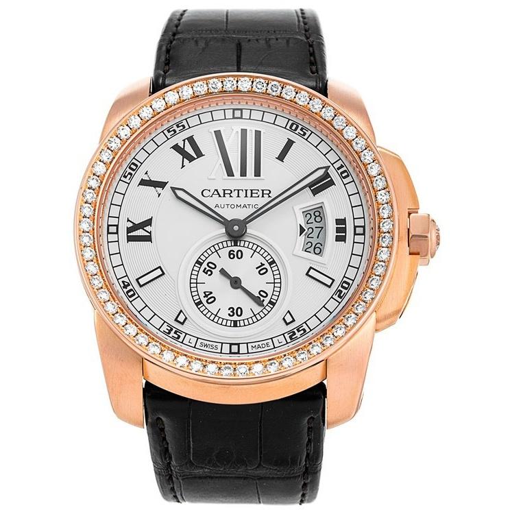 Cartier Men's WF100005 Calibre De Cartier Brown Leather Watch