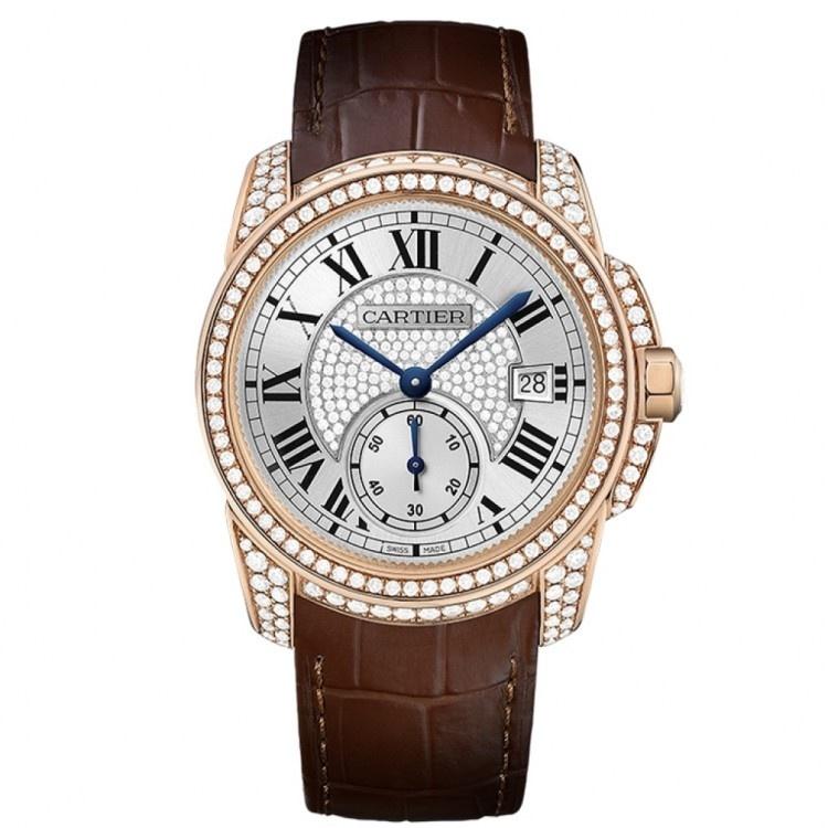 Cartier Men's WF100015 Calibre De Cartier Brown Leather Watch Bezali