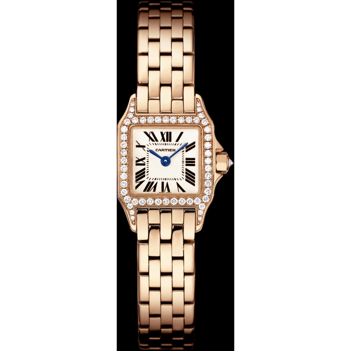 Cartier Women&#39;s WF9011Z8 Santos Rose Gold-tone Stainless Steel Watch