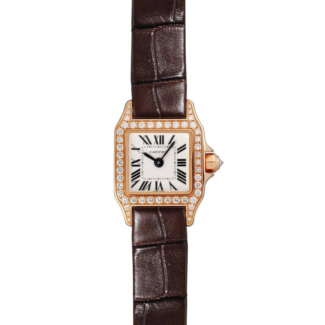 Cartier Women's WF902004 Santos Brown Leather Watch