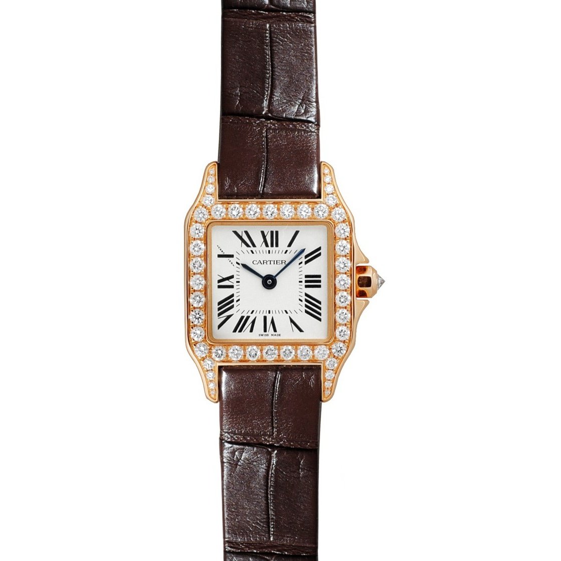 Cartier Women's WF902006 Santos Brown Leather Watch