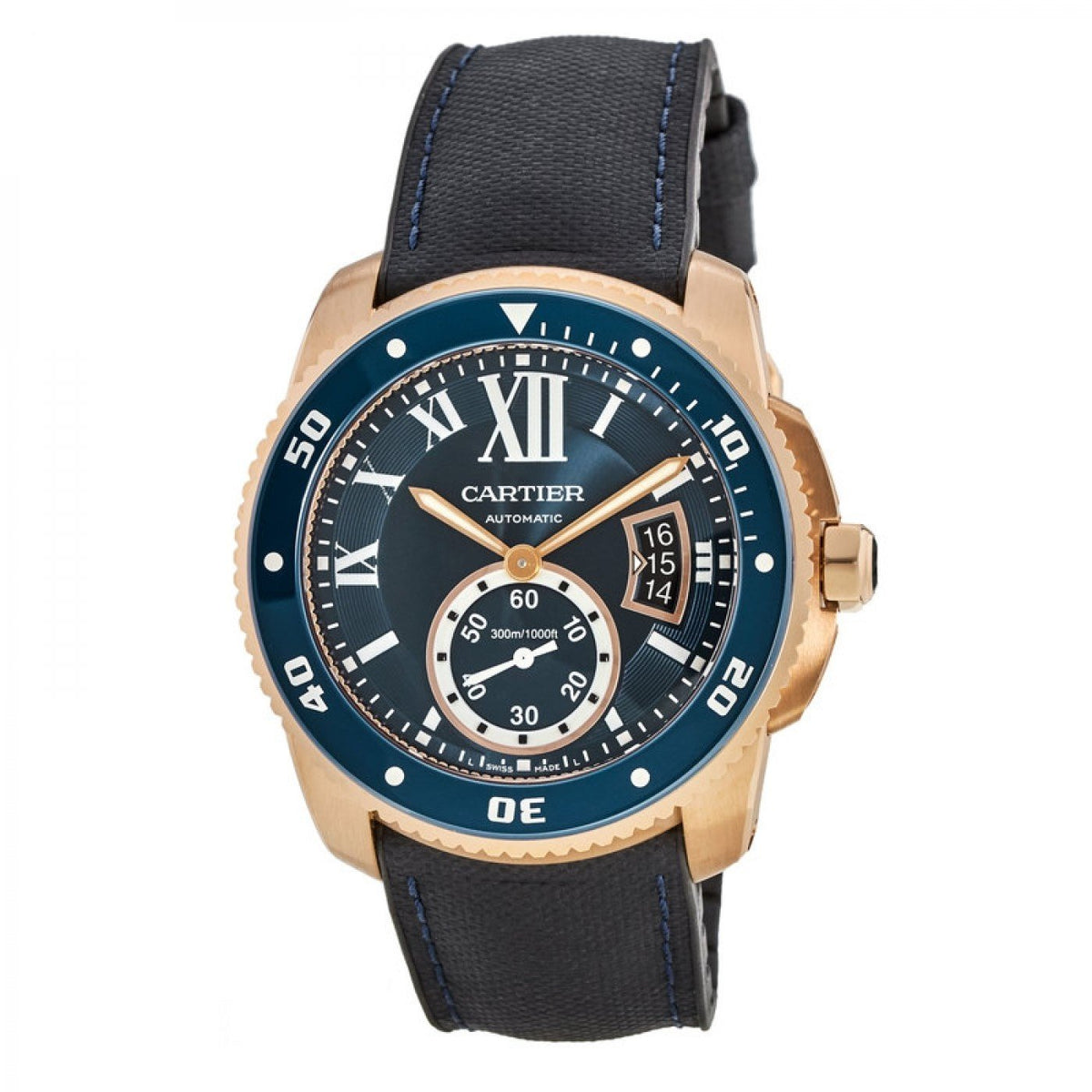 Cartier Men's WGCA0009 Calibre De Cartier Blue Leather Watch