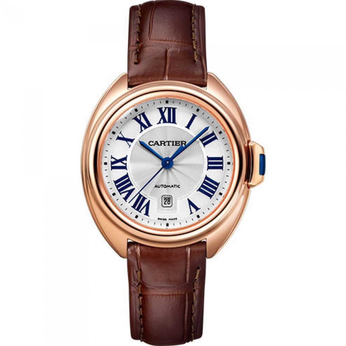 Cartier Women's WGCL0010 Cle De Cartier Brown Leather Watch