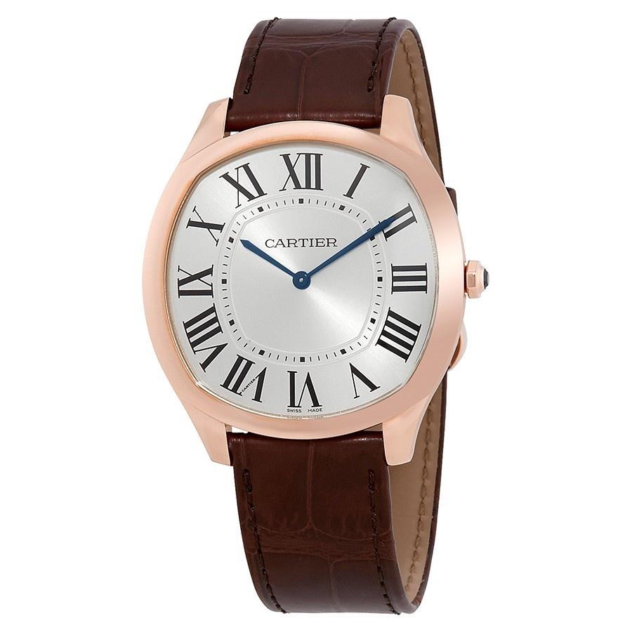 Cartier Men's WGNM0006 Drive De Cartier Brown Leather Watch