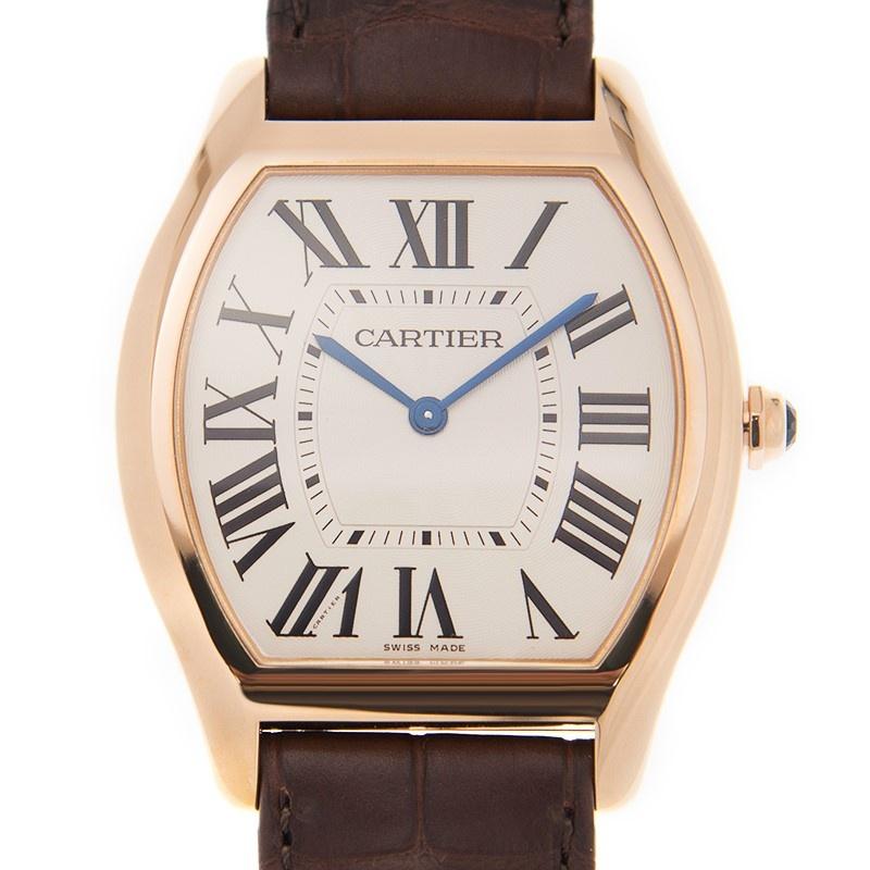 Cartier Men's WGTO0002 Tortue Brown Leather Watch