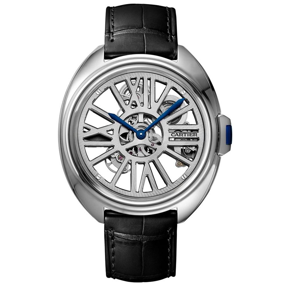 Cartier Men's WHCL0008 Cle De Cartier Black Leather Watch