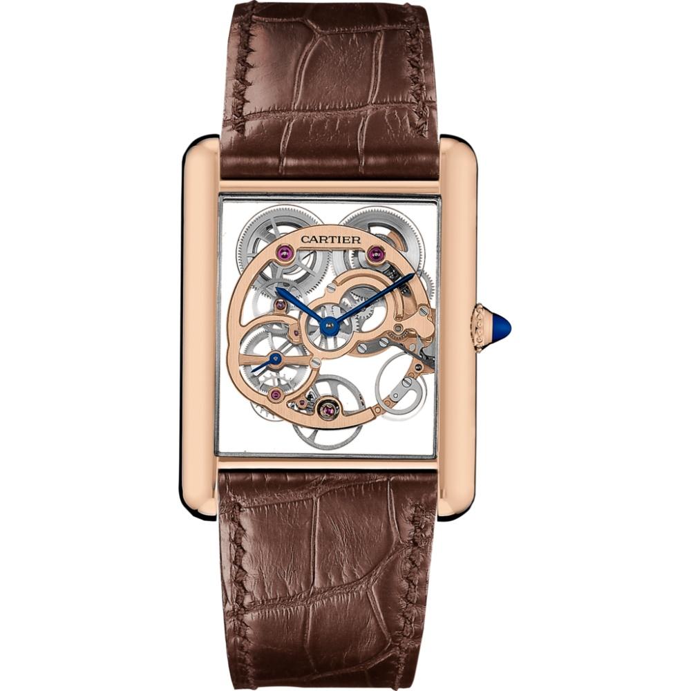 Cartier Men's WHTA0002 Tank Brown Leather Watch