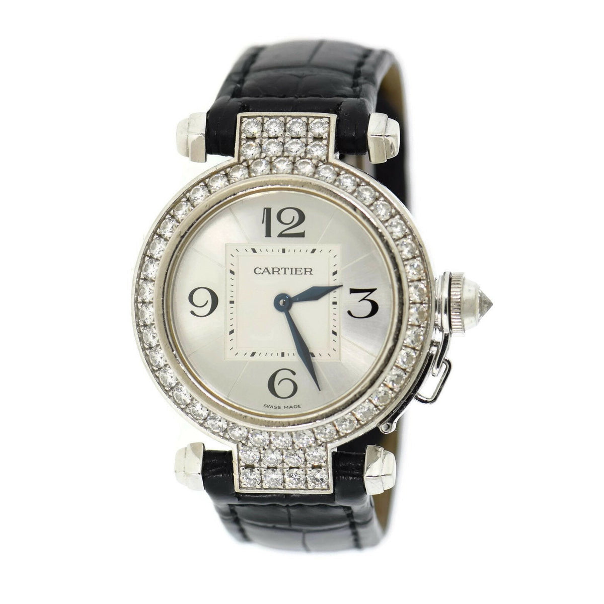 Cartier Women's WJ11922G Pasha Black Leather Watch