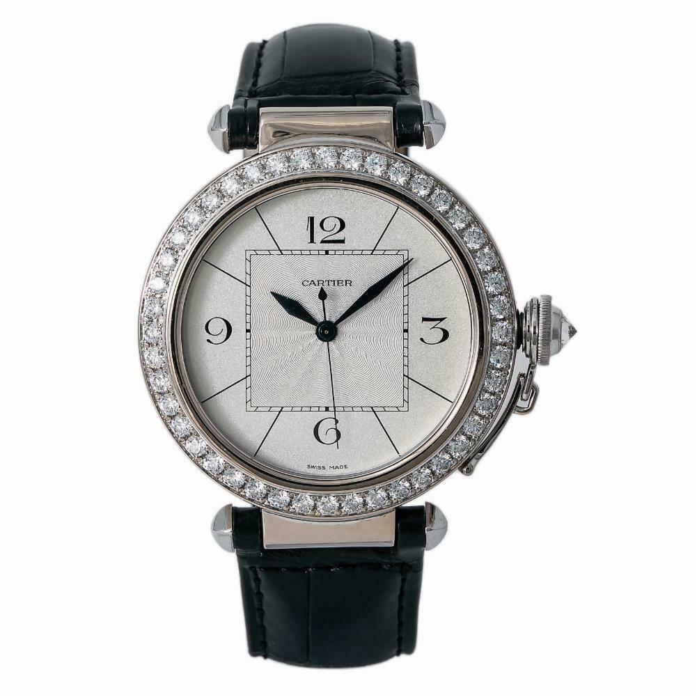 Cartier Men's WJ120251 Pasha Black Leather Watch