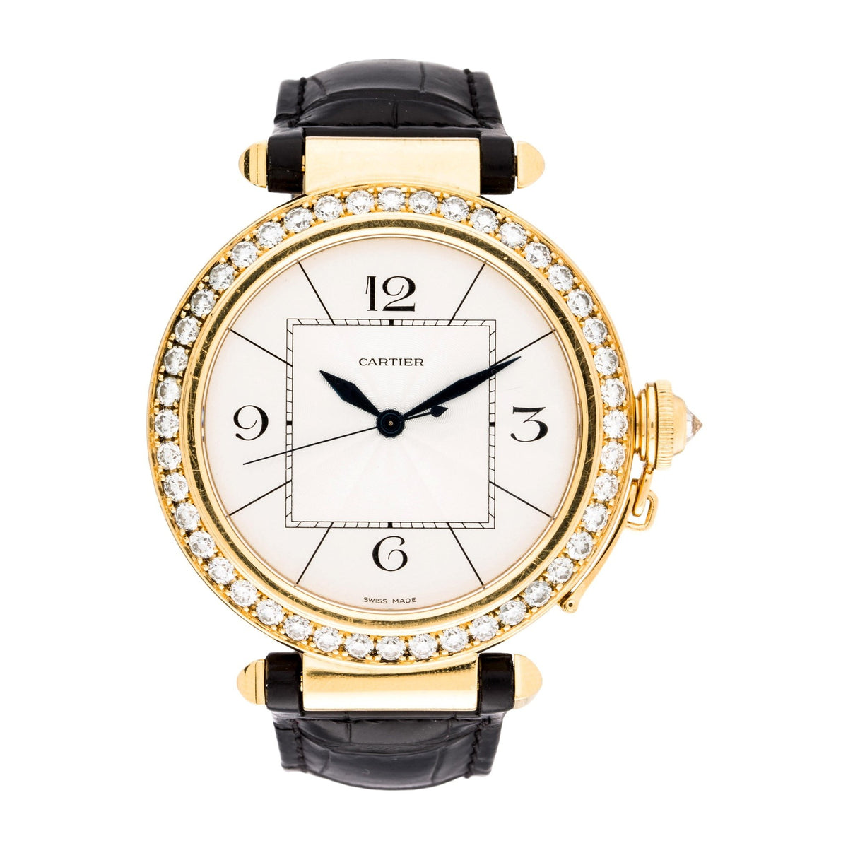 Cartier Men's WJ120351 Pasha Brown Leather Watch