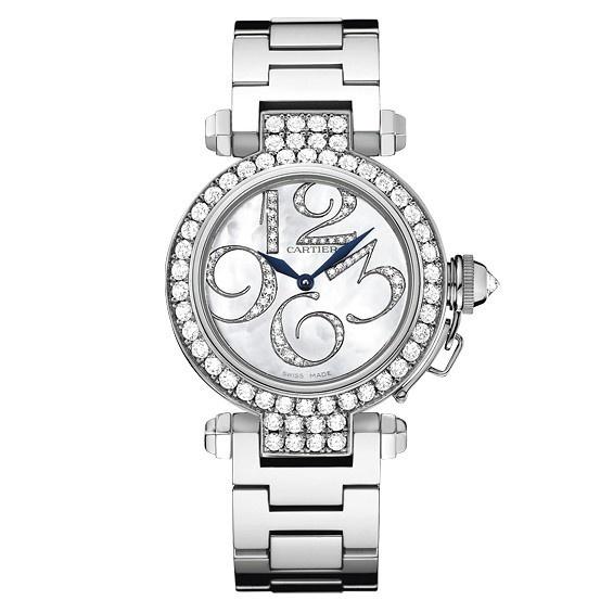 Cartier Women's WJ12320G Pasha 18kt White Gold Watch