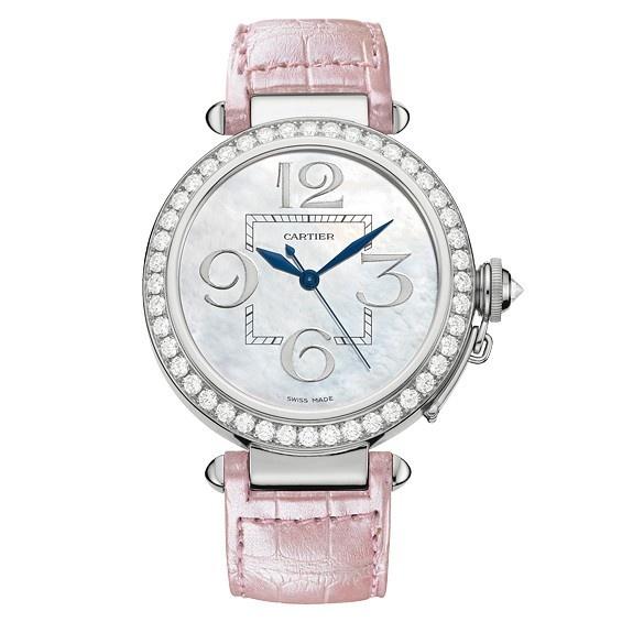 Cartier Women's WJ124004 Pasha Pink Leather Watch