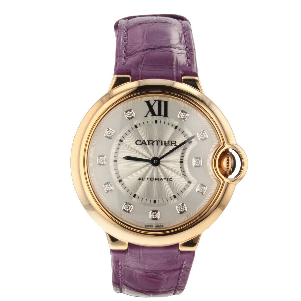 Cartier Women&#39;s WJBB0010 Ballon Bleu Purple Leather Watch