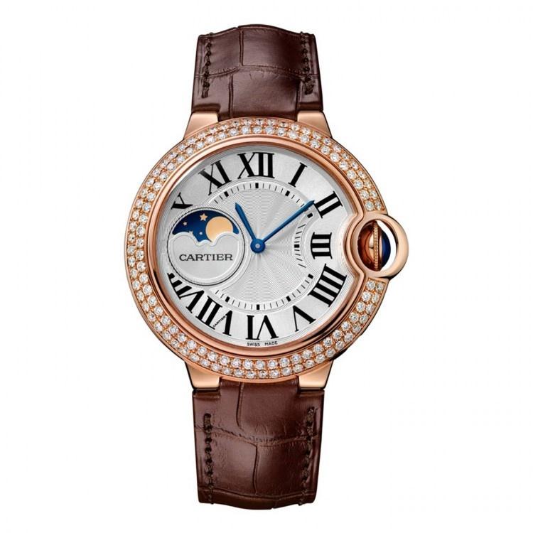 Cartier Women&#39;s WJBB0027 Ballon Bleu De Cartier Brown Leather Watch