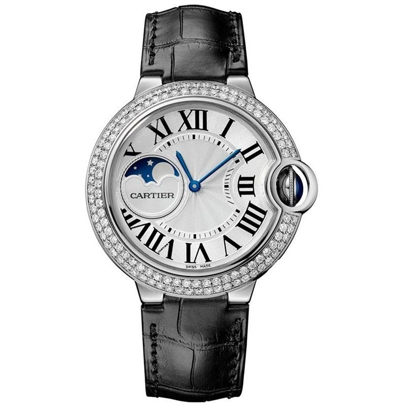 Cartier Women's WJBB0028 Ballon Bleu De Cartier Black Leather Watch