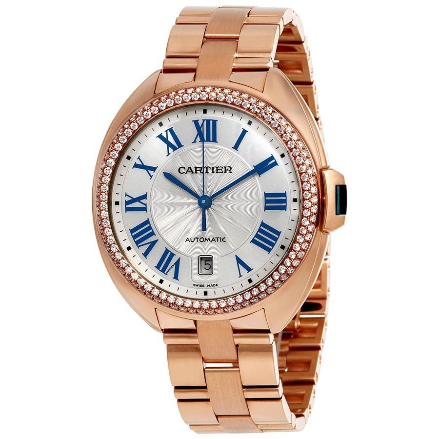 Cartier Women&#39;s WJCL0009 Cle De Cartier Rose Gold-Tone Stainless Steel Watch