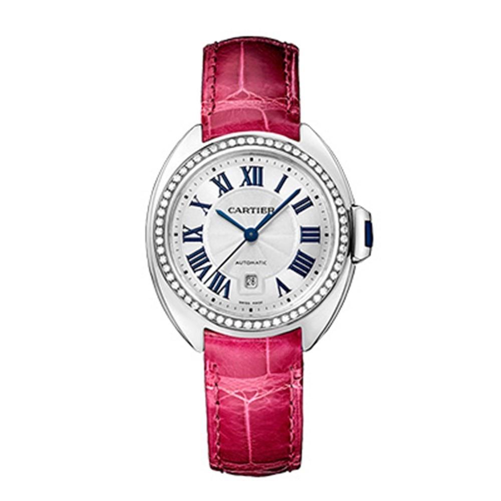 Cartier Men's WJCL0015 Cle De Cartier Pink Leather Watch