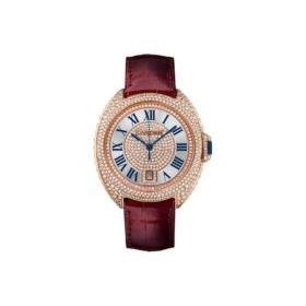 Cartier Women's WJCL0037 Cle De Cartier Diamond Red Leather Watch