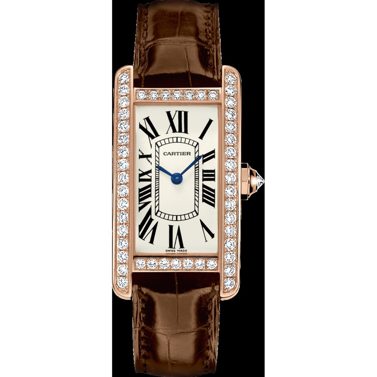 Cartier Men's WJTA0002 Tank Brown Leather Watch