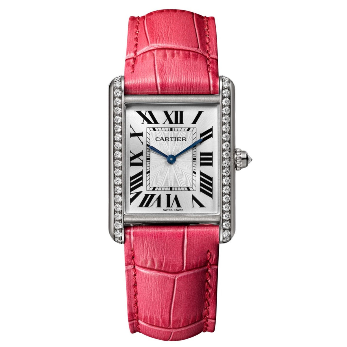 Cartier Women's WJTA0015 Tank Louis Pink Leather Watch
