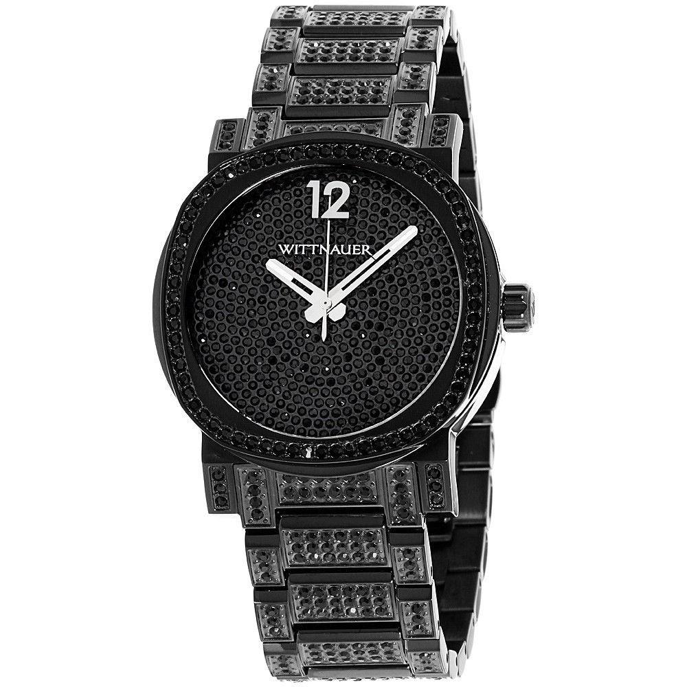Wittnauer Men&#39;s WN3008 Aiden Black Stainless Steel with Sets of Black Crystal Watch
