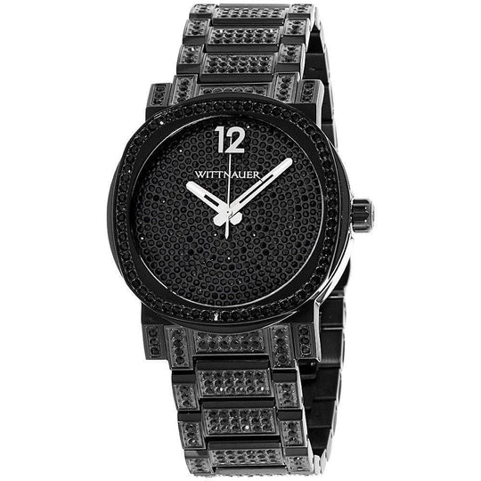 Wittnauer Men's WN3008 Aiden Black Stainless Steel with Sets of Black Crystal Watch