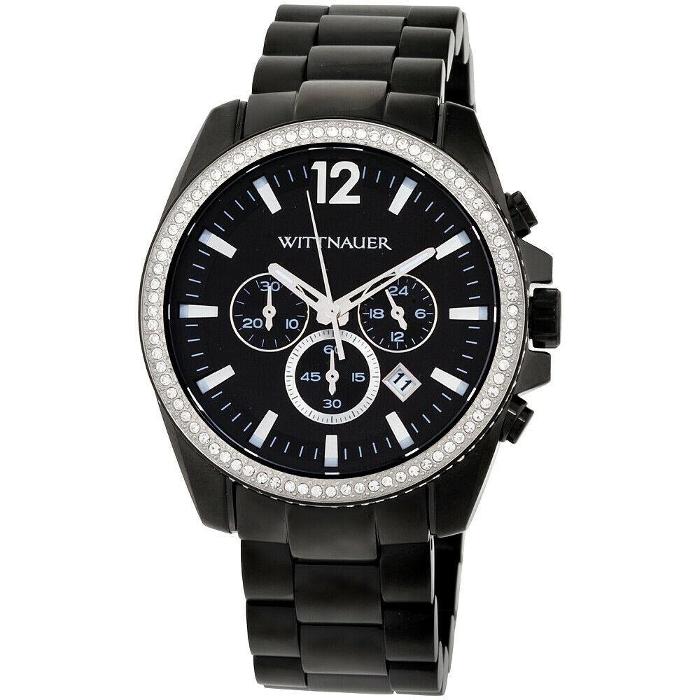 Wittnauer Men's WN3028 Lucas Chronograph Black Stainless Steel Watch
