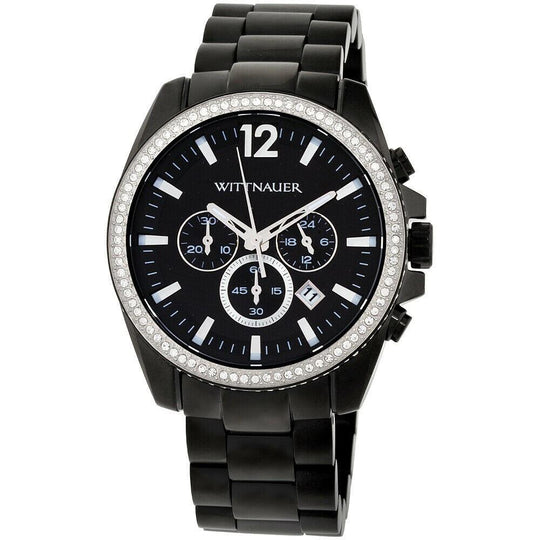 Wittnauer Men's WN3028 Lucas Chronograph Black Stainless Steel Watch