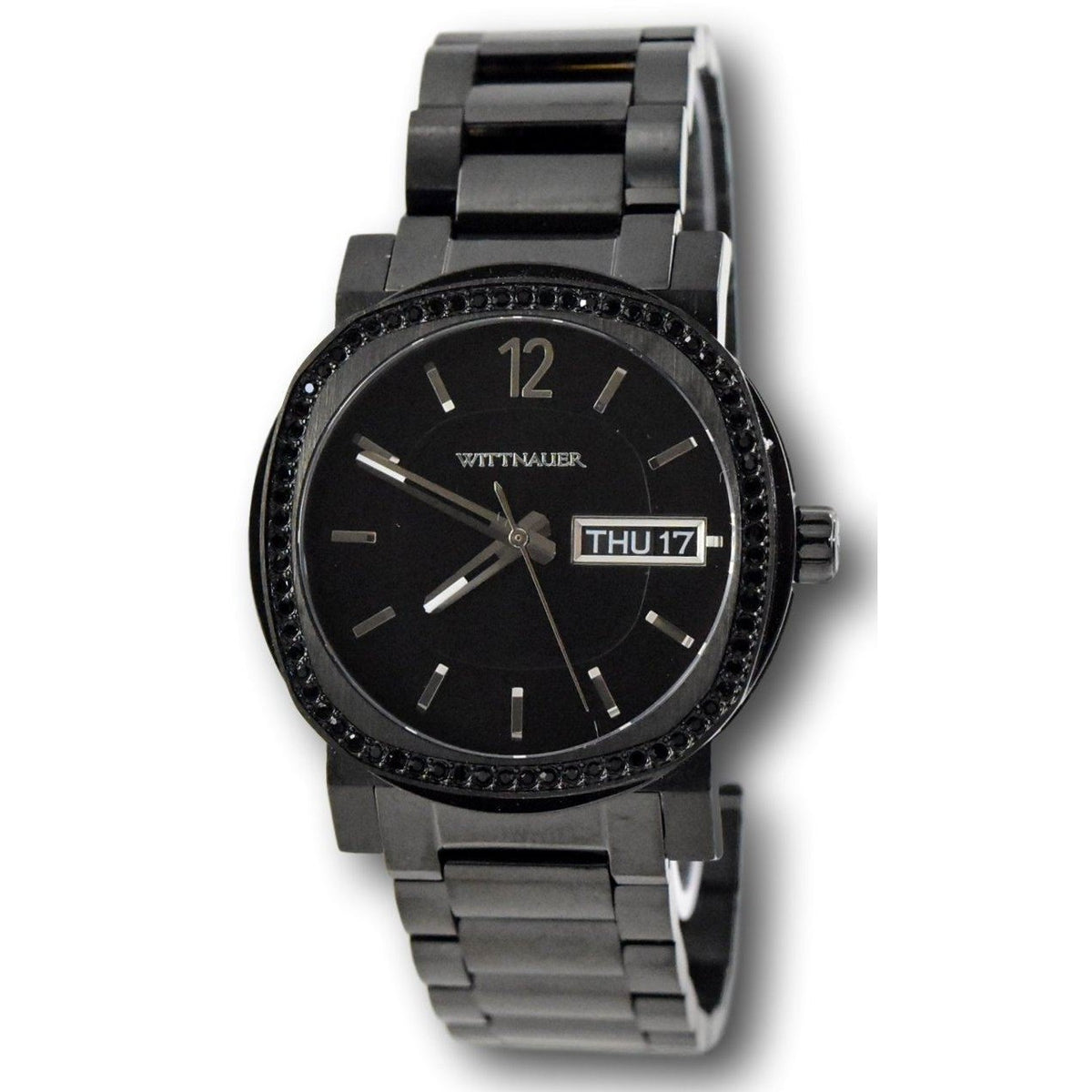 Wittnauer Men&#39;s WN3050 Black Stainless Steel Watch