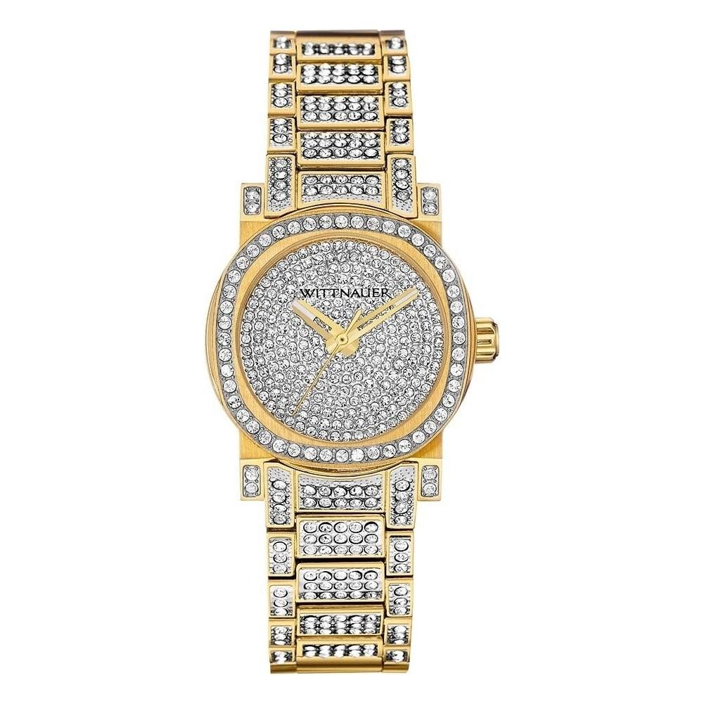 Wittnauer Women&#39;s WN4004 Adele Gold-Tone Stainless Steel with Sets of Crystal Watch