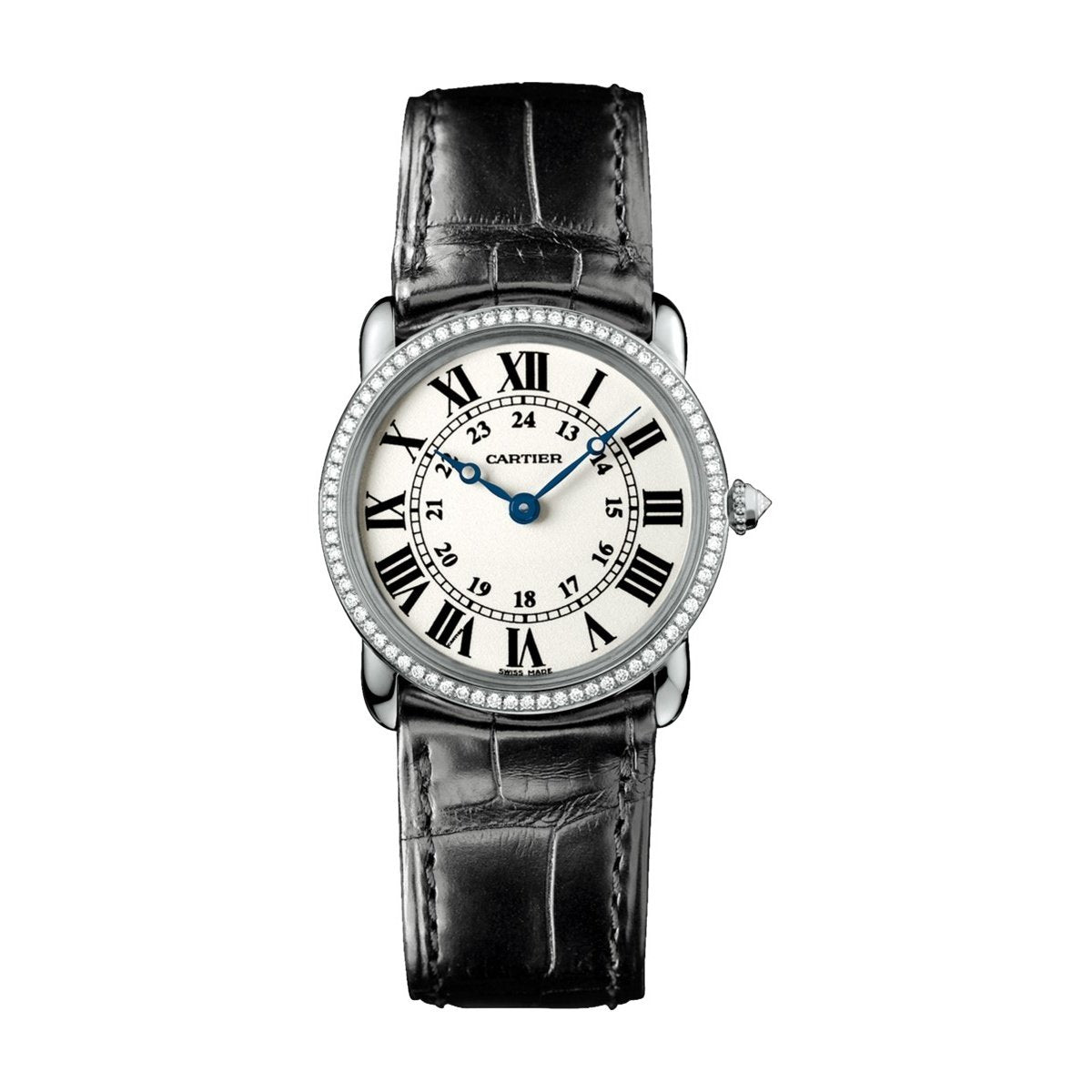 Cartier Women's WR000251 Ronde Louis Black Leather Watch