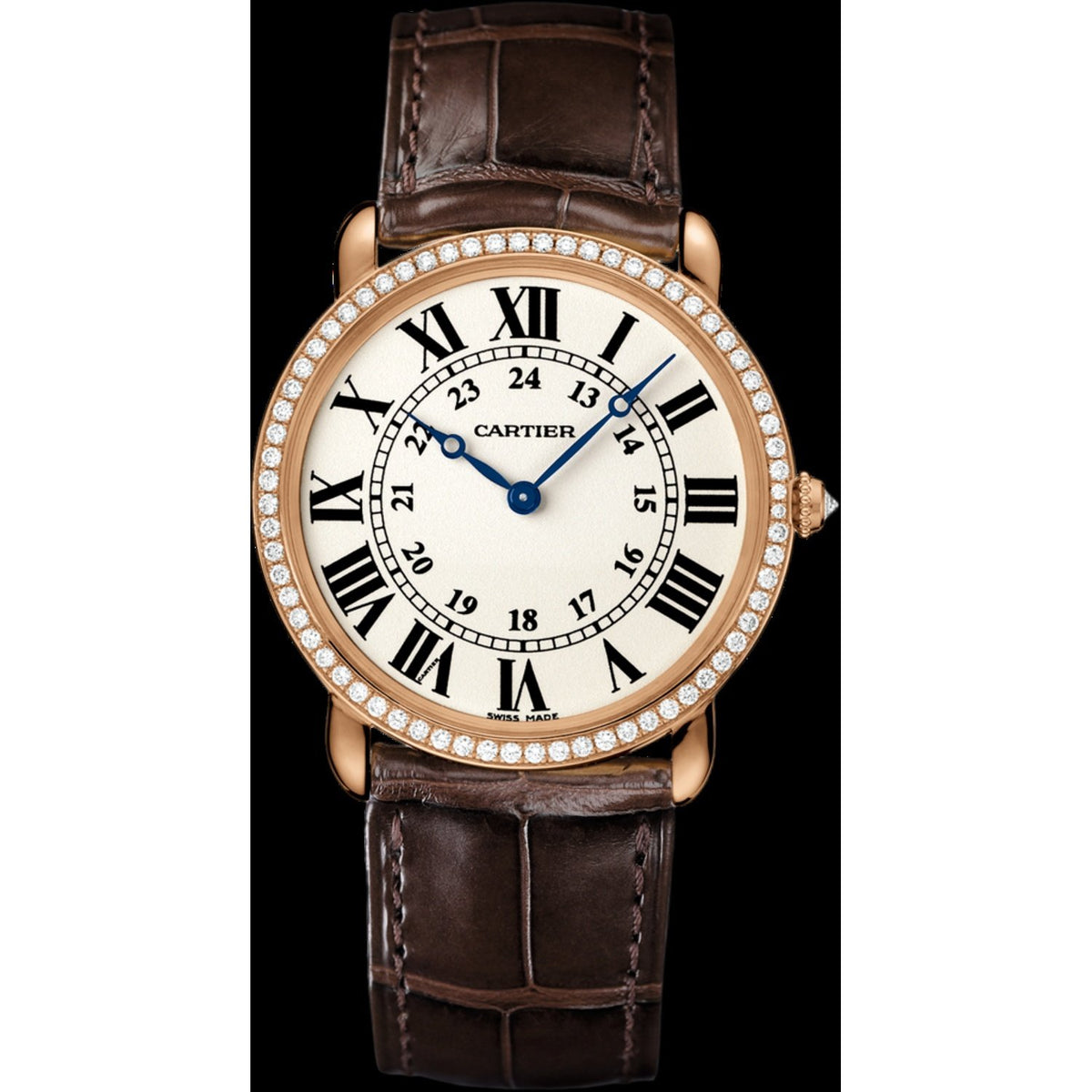 Cartier Women's WR000651 Ronde Louis Brown Leather Watch