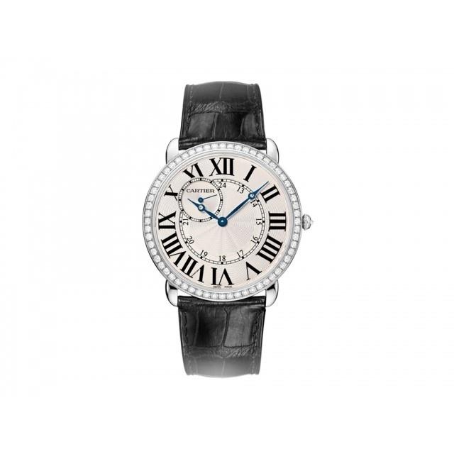 Cartier Men's WR007002 Ronde Louis Black Leather Watch