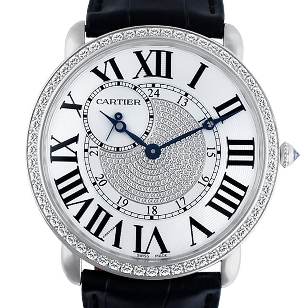 Cartier Men's WR007004 Ronde Louis Black Leather Watch