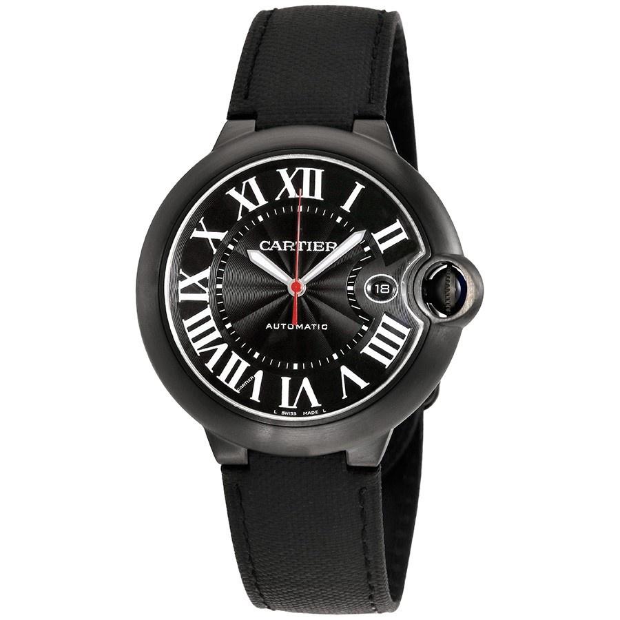 Cartier Men&#39;s WSBB0015 Ballon Bleu Automatic Black Fabric Watch