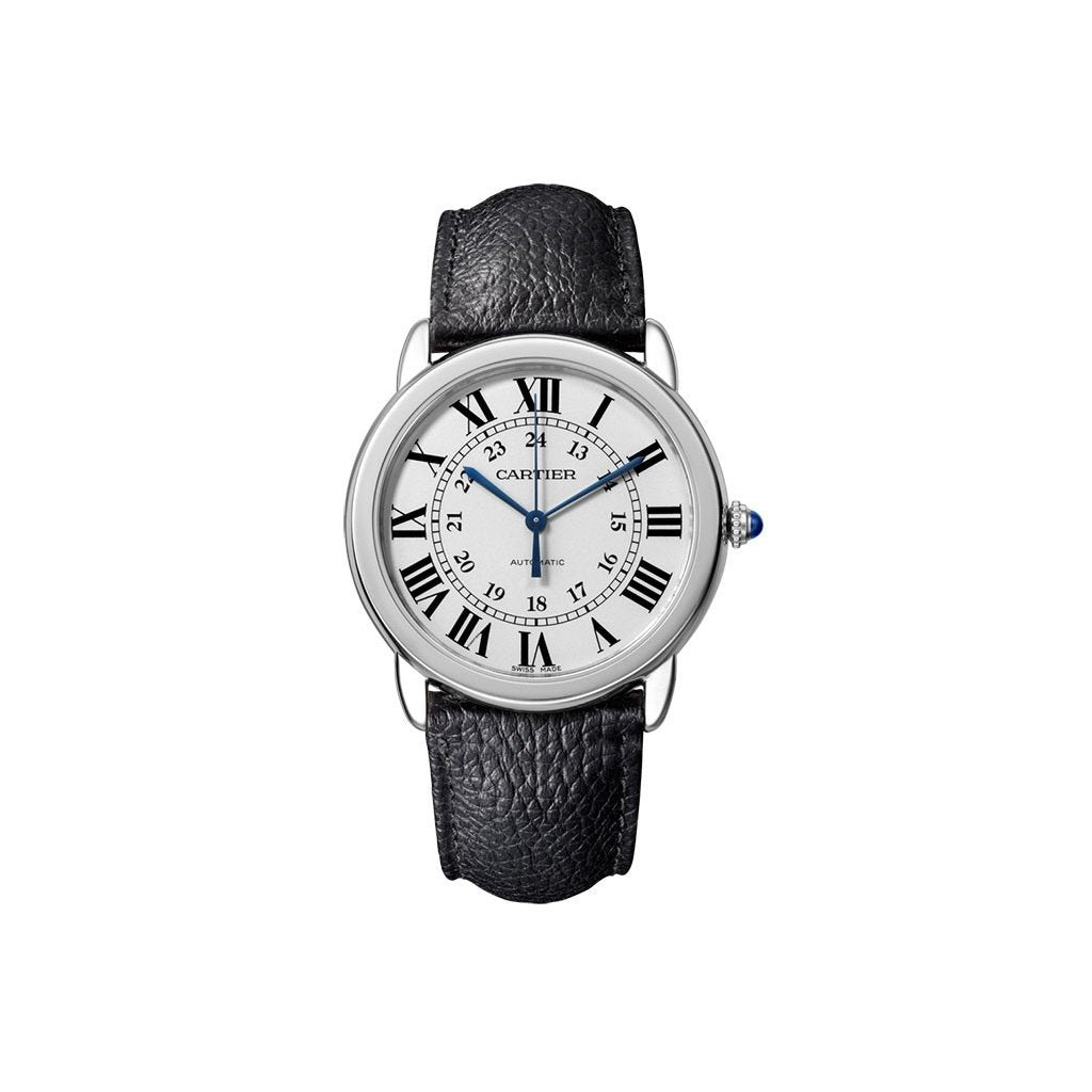 Cartier Women&#39;s WSRN0021 Ronde Solo Black Leather Watch