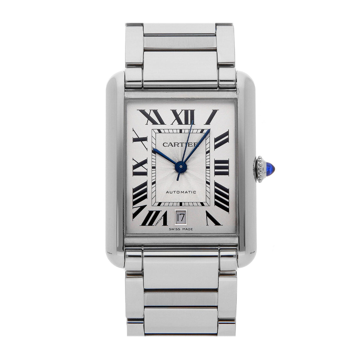 Cartier Men&#39;s WSTA0053 Tank Stainless Steel Watch