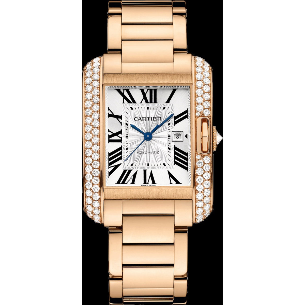 Cartier Unisex WT100003 Tank Rose Gold-Tone Stainless Steel Watch