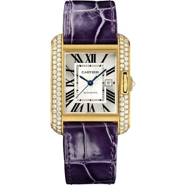 Cartier Women's WT100017 Tank Purple Leather Watch