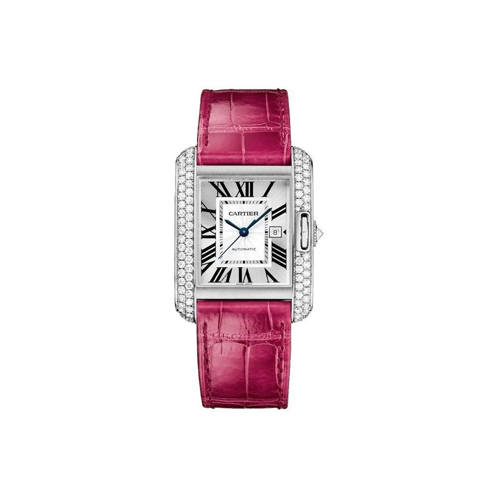 Cartier Women's WT100018 Tank Pink Leather Watch